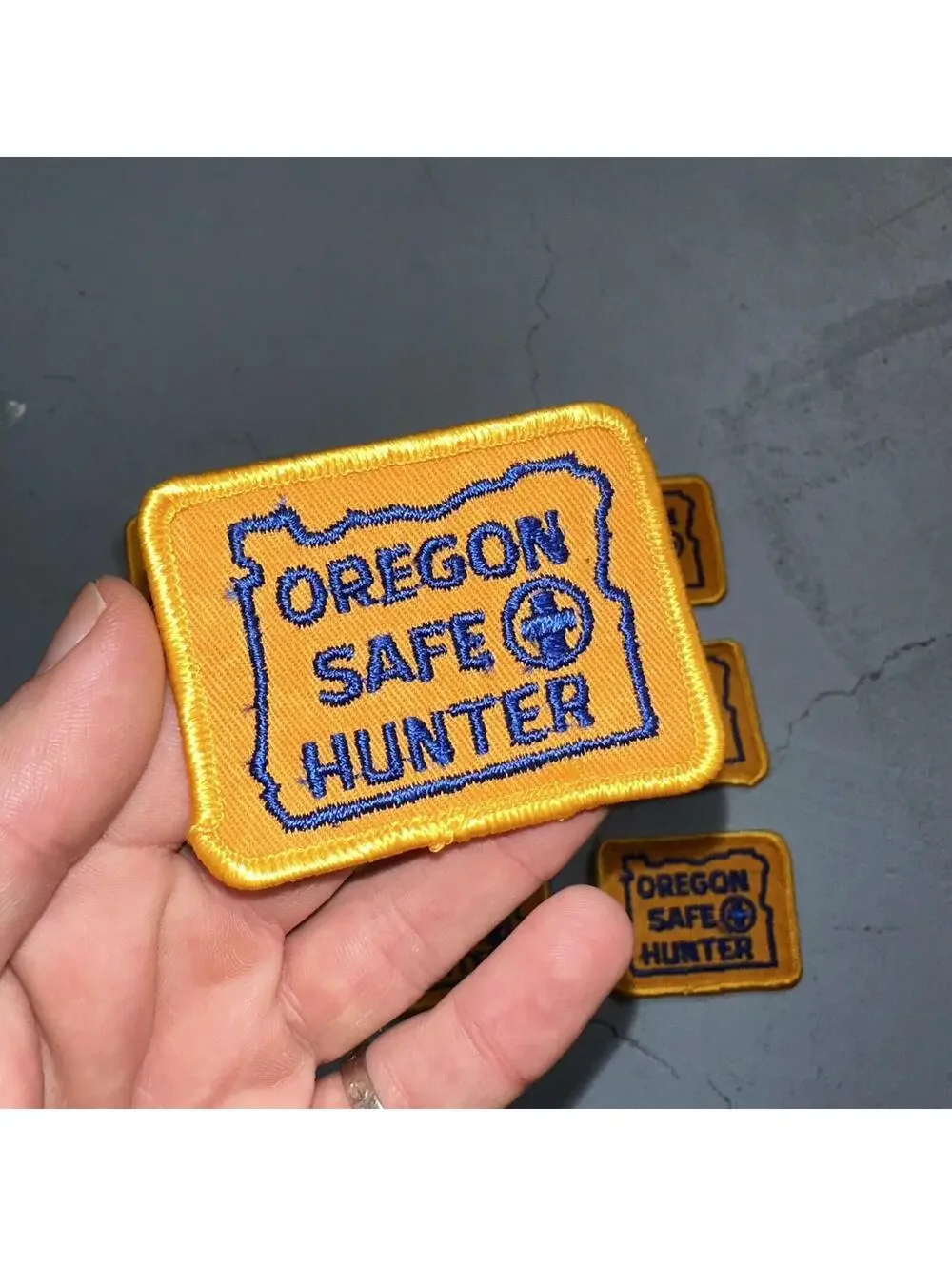 OREGON SAFE HUNTER Patch Badge VTG Insignia 1960s Hunting Qualification Rare Lot